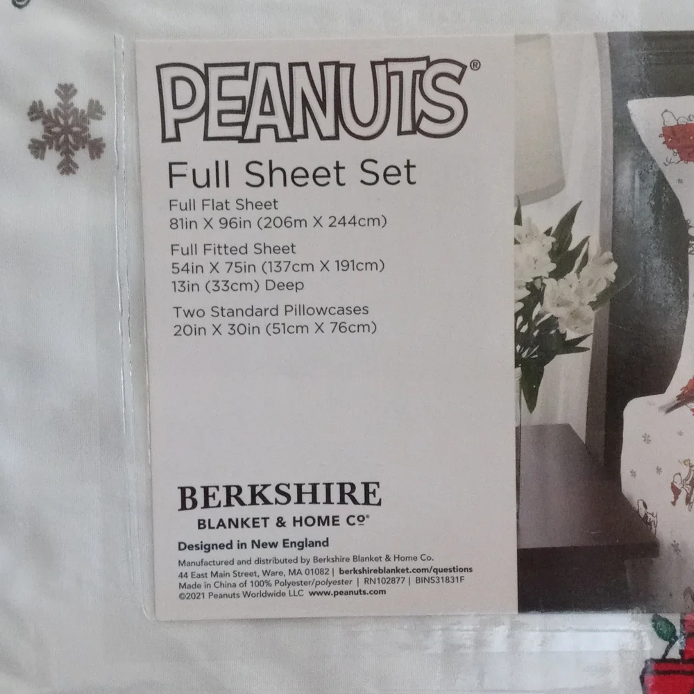 Snoopy Christmas sheets
